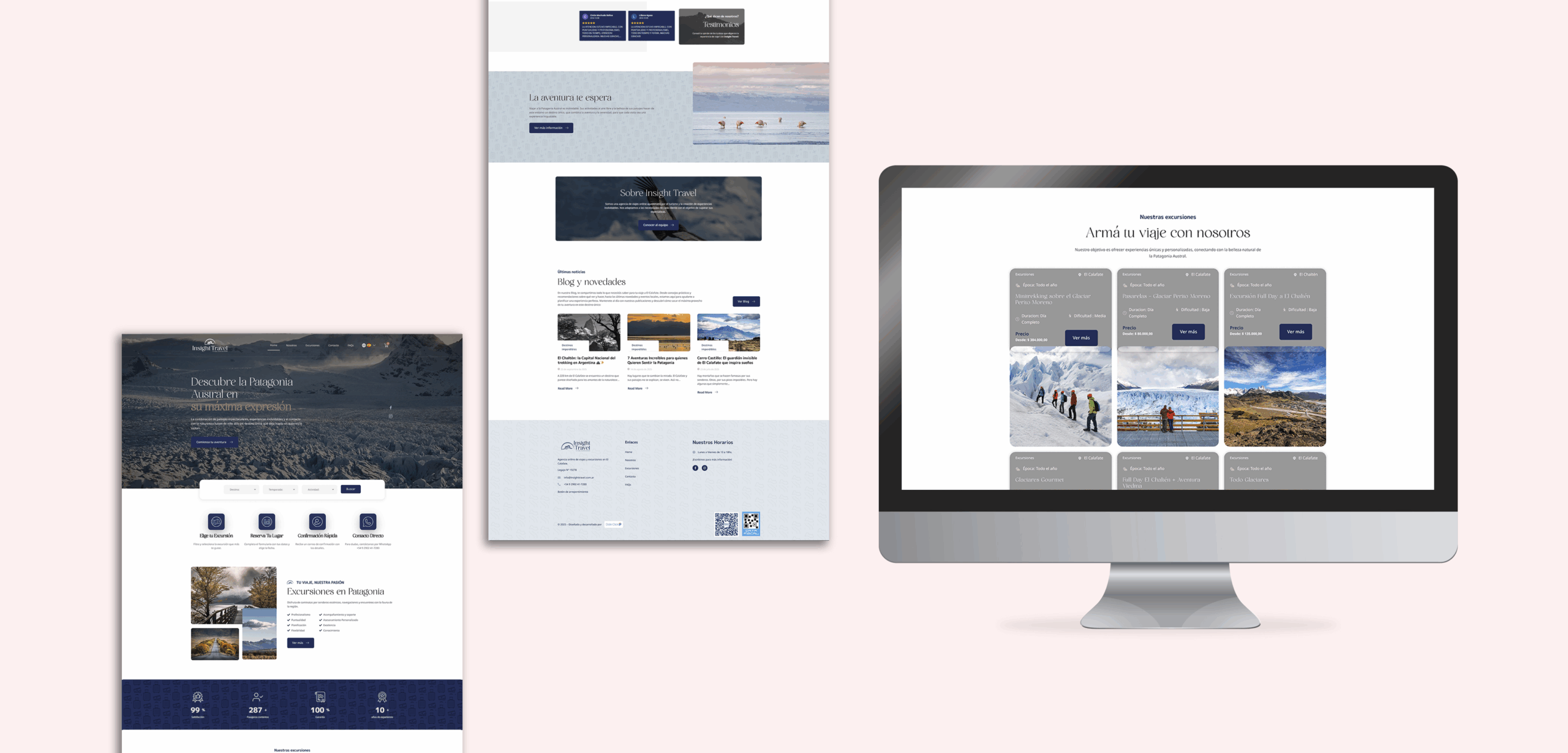 Mockups del sitio web